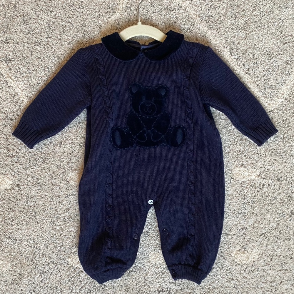 Fefe made in Italy 100% wool knit jumpsuit